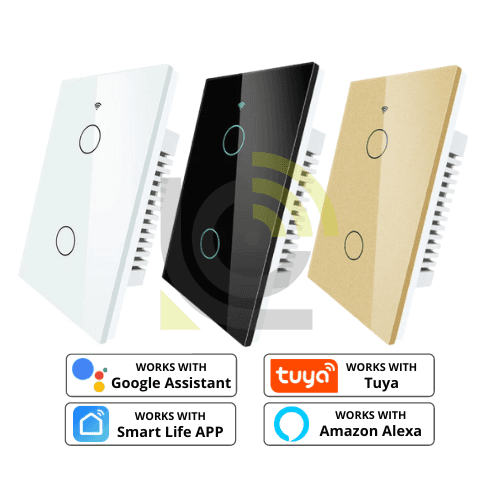 INTERRUPTOR WIFI TOUCH DOBLE SIN NEUTRO